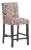 Chelsea Counter Stool in Pink Black Washed Cheetah For Sale