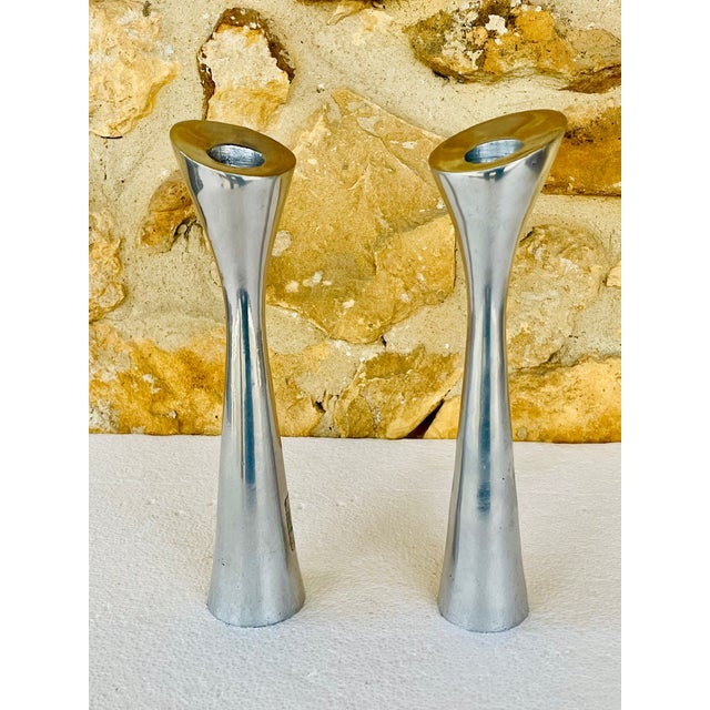 Vintage Danish Candlesticks from Broste Copenhagen, 1970s, Set of 2 For Sale - Image 15 of 18