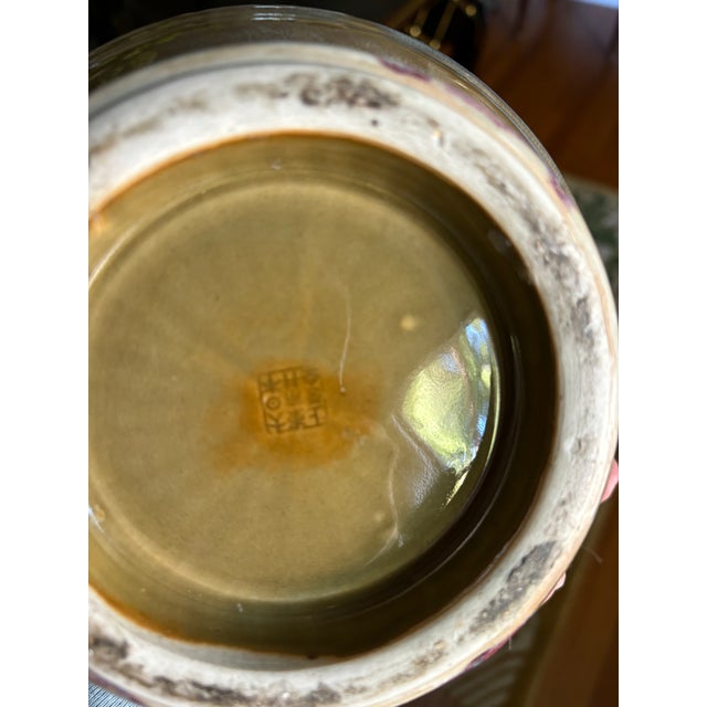 Ceramic 20th Century Asian Ceramic Bottle Vase With Geese For Sale - Image 7 of 9