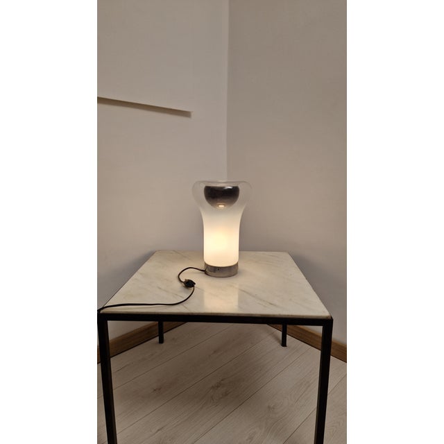 Saffo Table Lamp in Metal and Glass by Angelo Mangiarotti for Artemide, 1960s For Sale - Image 18 of 18