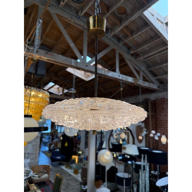 Brass Set of Carl Fagerlund for Orrefors Pendant Light for Lyfa, Denmark, 1960s For Sale - Image 8 of 12
