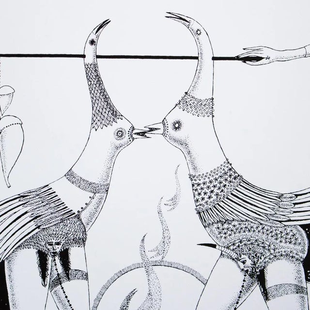 Max Walter Svanberg 1968 Max Walter Svanberg Composition No. 9, Original Period Black & White Lithograph For Sale - Image 4 of 13