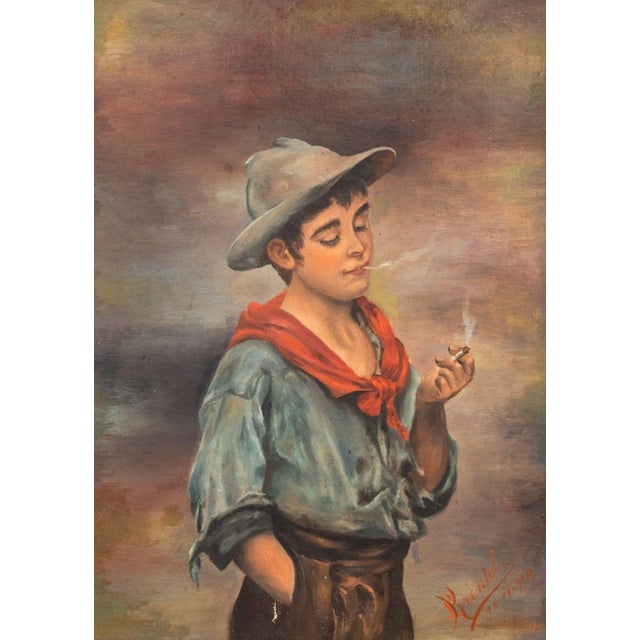 Figurative After Eugene Von Blaas Portraits Oil on Canvas, 2 For Sale - Image 3 of 11