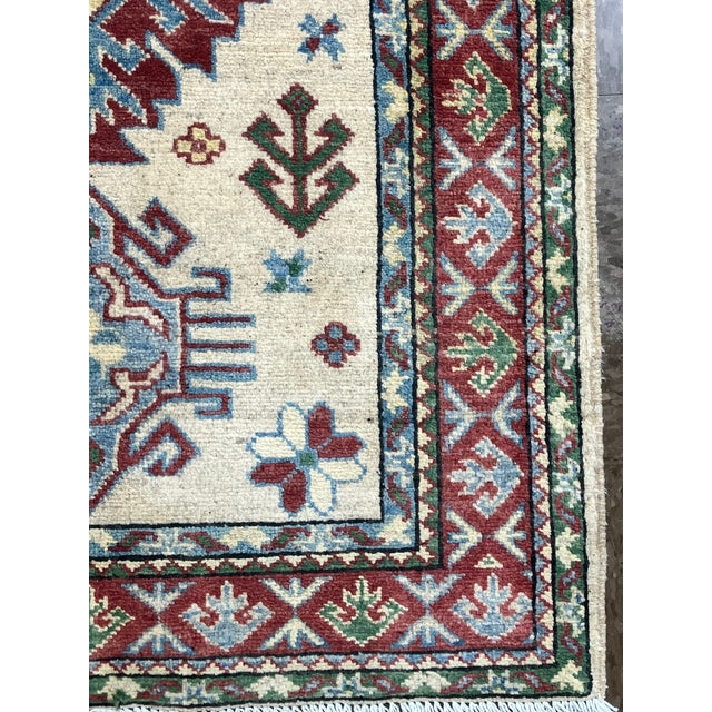 2000 - 2009 Hand-Knotted Kazak Rug 2'9" X 3'10" For Sale - Image 5 of 5