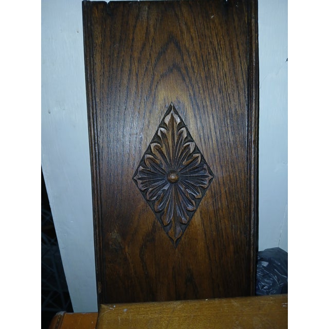 Antique American Hand Carved Oak Wall Art For Sale - Image 4 of 9