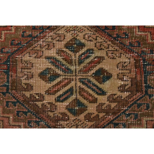 Textile Sarab Runner 3'5'' X 10'11'' Brown Wool Semi-Antique Tribal Hand-Knotted Rug For Sale - Image 7 of 14