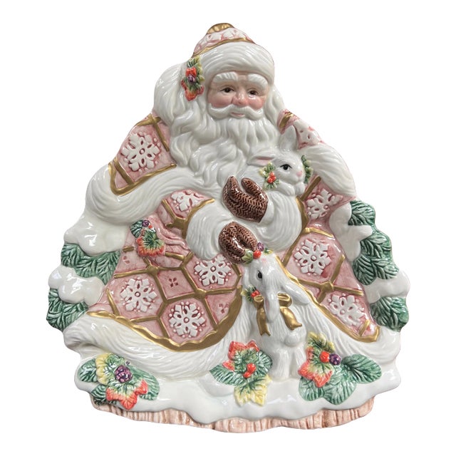 Fitz and Floyd Vintage Snowy Woods Canape Plate For Sale