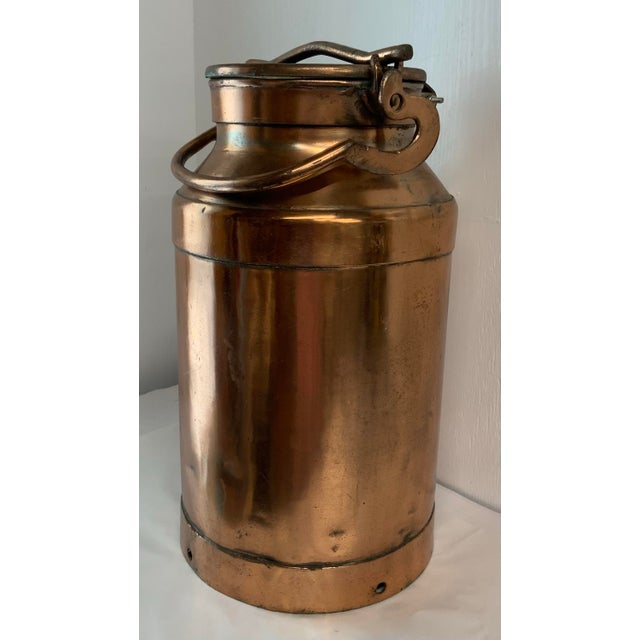 Vintage French Copper Milk Can Umbrella Stand For Sale In Dallas - Image 6 of 11