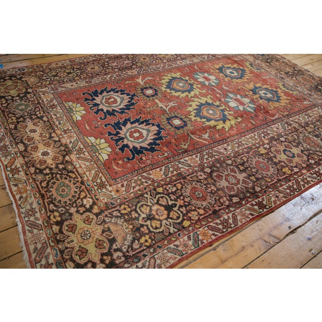 Textile 1910s Antique Persian Mahal Animal Motif Wool Carpet For Sale - Image 7 of 13