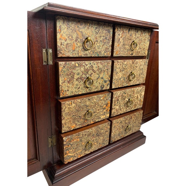 Victorian English Satinwood and Gilt Metal Glazed Pier Cabinet in Walnut, 1890s For Sale - Image 13 of 16