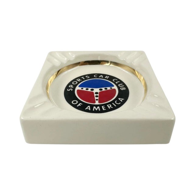 Vintage Sports Car Club of America Ceramic Ashtray For Sale In Washington DC - Image 6 of 8