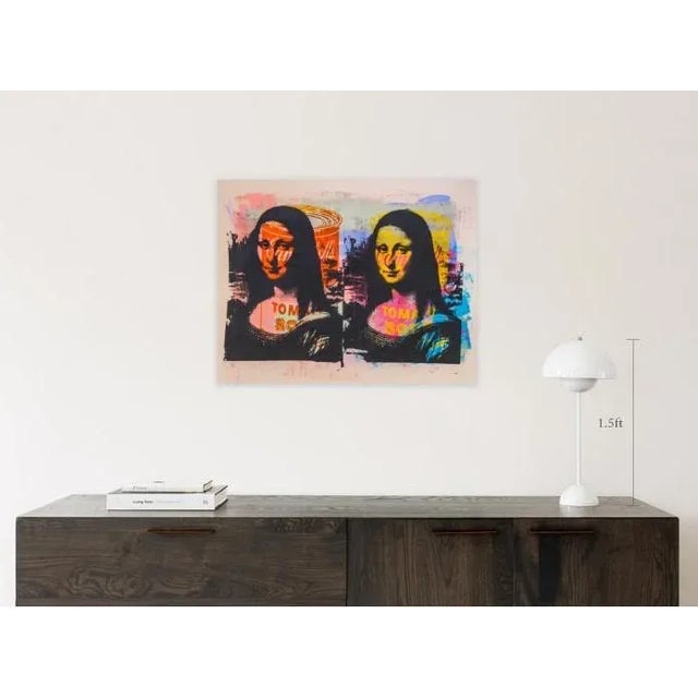 Mona Lisa. Acrylic on 4 ply matboard. Signed and ships flat.