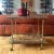 1960s 1960's Aldo Tura Italian Lacquered Goatskin Serving Bar Cart With Red Ice Bucket and Bottle Opener. Signed For Sale - Image 5 of 12