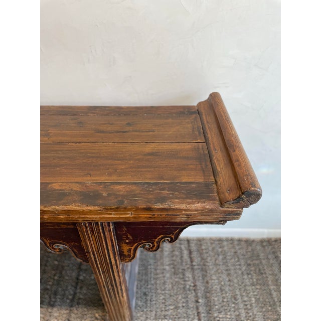Antique Asian Wood Alter Console Table For Sale In Chicago - Image 6 of 10