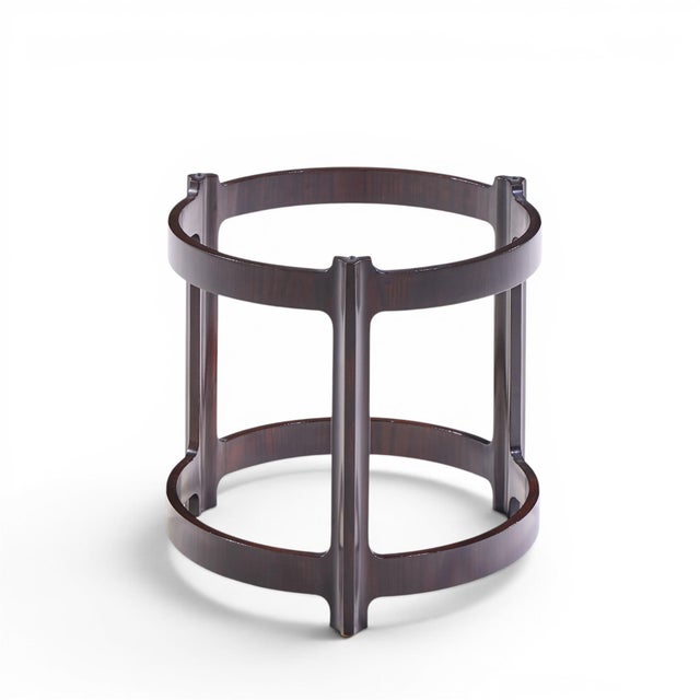 Dunbar Furniture Roger Sprunger for Dunbar Mid Century Mahogany and Glass Top Side Table For Sale - Image 4 of 7