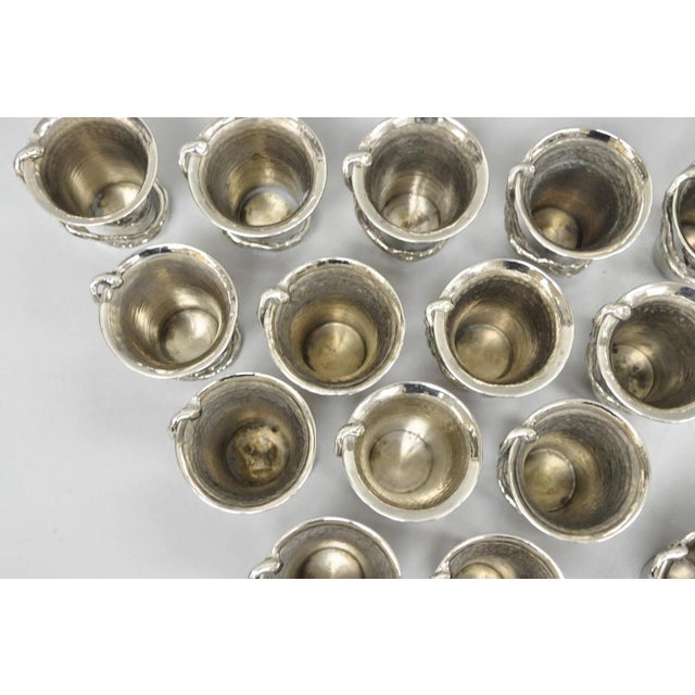 Late 20th Century Michael Aram Wisteria Collection Hammered Nickel Silver Plated Small 4" Vase For Sale - Image 12 of 15