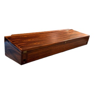 Danish Mid Century Mounted Flip Top Desk For Sale