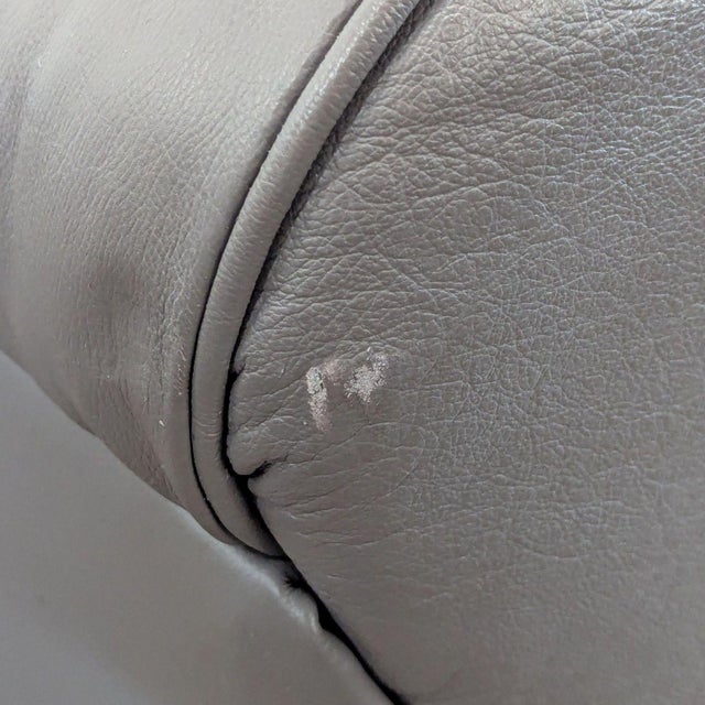 Eq3 Crush Modern Gray Leather Armless Double Sofa/Chaise For Sale - Image 10 of 10