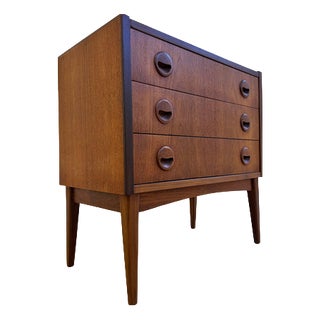 Small Danish Teak Chest of Drawers For Sale