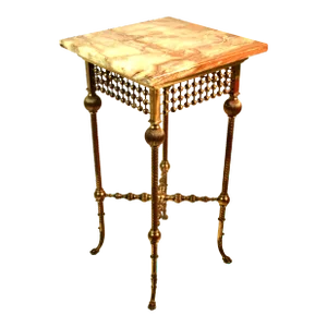 Victorian Marble Top Brass Stand