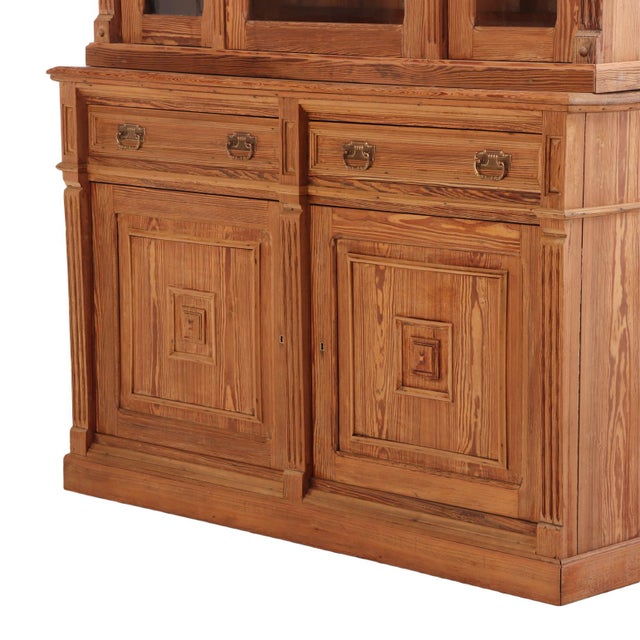 Belgian Two-Part Pine Cabinet, C. 1900 For Sale In Philadelphia - Image 6 of 8