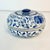 Navy Blue Vintage Chinoiserie Hollywood Regency Blue and White Round Lidded Box. For Sale - Image 8 of 12