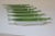 Set of Six Vintage Green FöRM Corn on the Cob Dishes by Shenango China For Sale - Image 4 of 9
