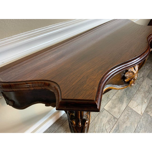 Louis XVI Style Carved Gilt Wall Table Shelf For Sale In Tampa - Image 6 of 9