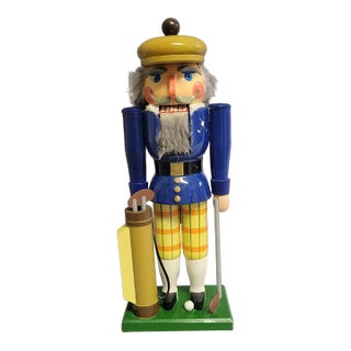 Vintage German Golfer Nutcracker, East Germany, C. 1970s For Sale