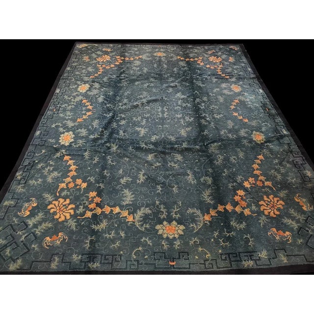 Antique Chinese Peking Rug For Sale - Image 4 of 5