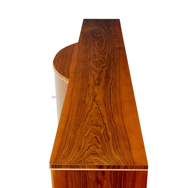 Mid-Century Modern Mid-Century Scandinavian Walnut Shaped Low Open Bookcase, 1950 For Sale - Image 3 of 12