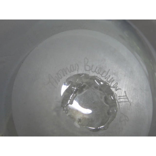 Transparent 1982 Thomas Buechner Art Glass Vase For Sale - Image 8 of 10