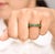Contemporary Natural 5.79 cts Zambian emerald band ring in 18k gold For Sale - Image 3 of 18