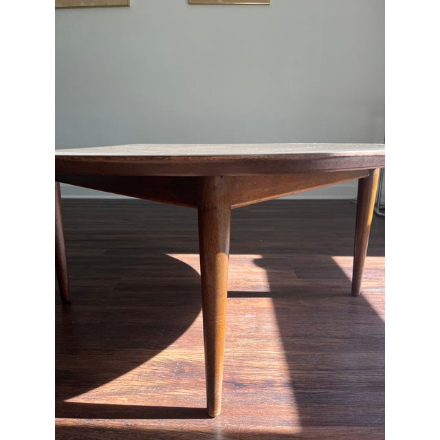 Mid-Century Modern Mid-Century Modern Coffee Table With a Unique Triangular / Surfboard Shape. For Sale - Image 3 of 10