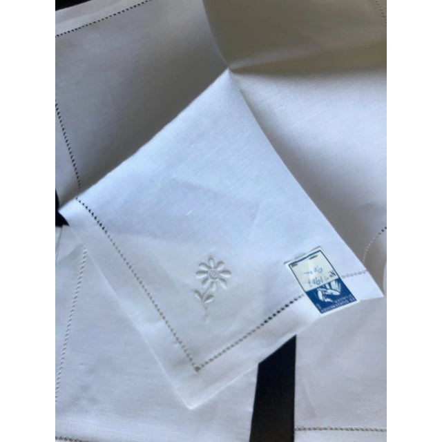 Vintage Linen Luncheon Napkins - Set of 4 For Sale - Image 9 of 12