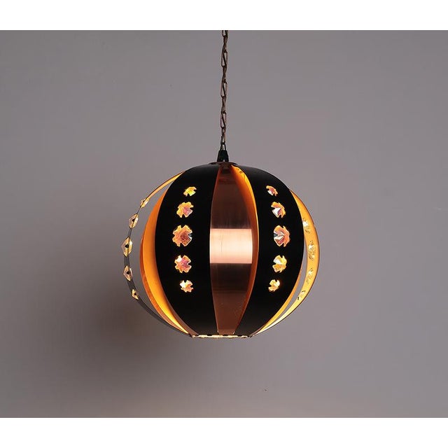 Copper Pendant Lamp by Werner Schou for Coronell, 1960s For Sale - Image 4 of 11