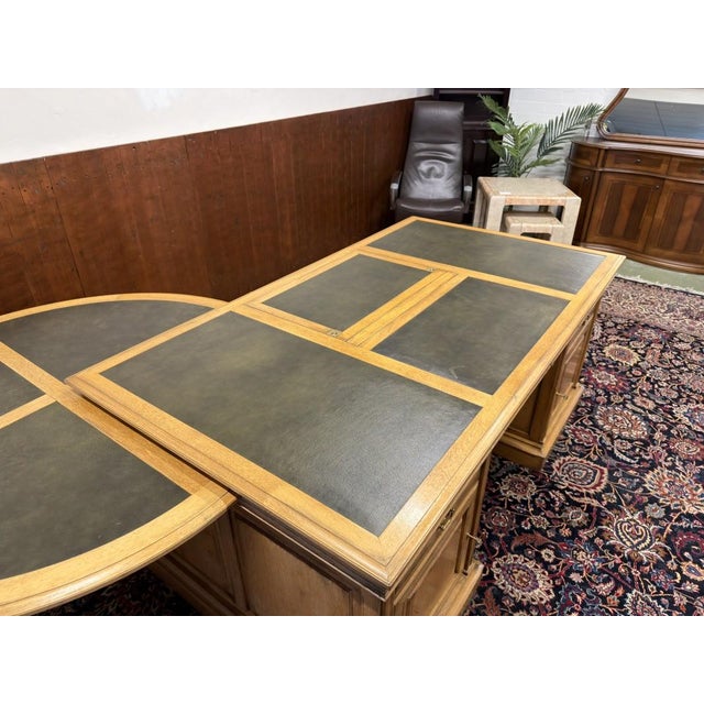 English Desk Set with Conference Table, Set of 4 For Sale - Image 17 of 18