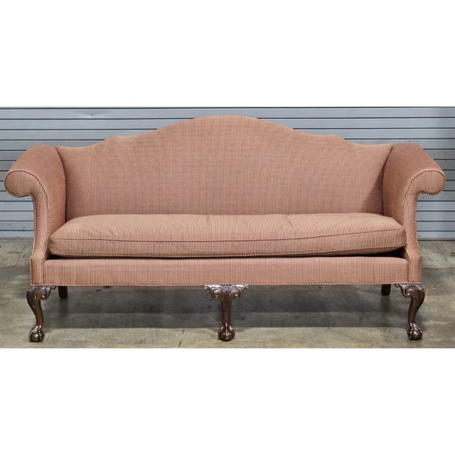 Chippendale Late 20th Century Kittinger Mahogany Williamsburg Style Chippendale Style Sofa Claw and Ball Feet For Sale - Image 3 of 10