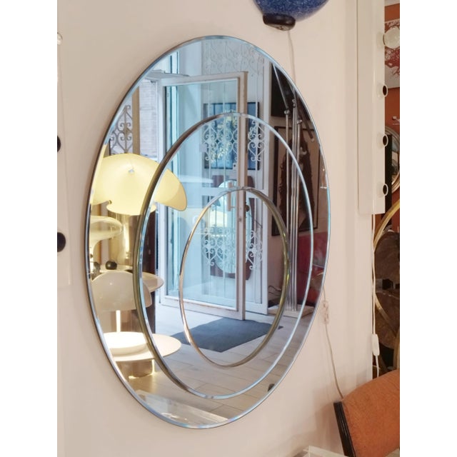 Round Wall Mirror from Rimadesio, Italy 1970s For Sale - Image 4 of 6