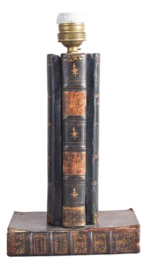 Antique Book Stack Table Lamp, 1950s
