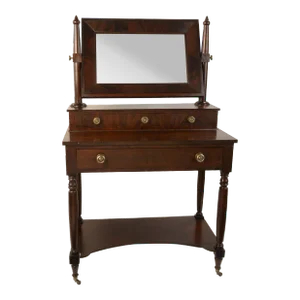 Early 19th Century American Empire Classical Mahogany Dressing Table