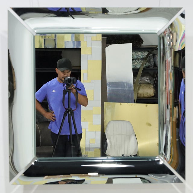 Fiam Italia Philippe Starck for Fiam Caadre Square Mirror 41" For Sale - Image 4 of 6