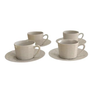 Ralph Lauren Home Belcourt Tea Cup and Saucer Set of 4 For Sale