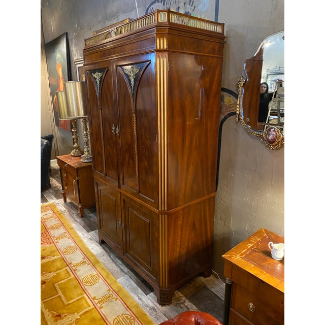 1970s Vintage John Widdicomb Imperial Style Armoire For Sale In Chicago - Image 6 of 11