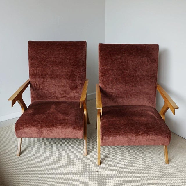 Set of Mid-Century Armchairs attributed to Antonio Gorgone, 1950s For Sale - Image 6 of 13