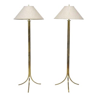 Brass Floor Lamps by Lang-Levin (Pair) For Sale