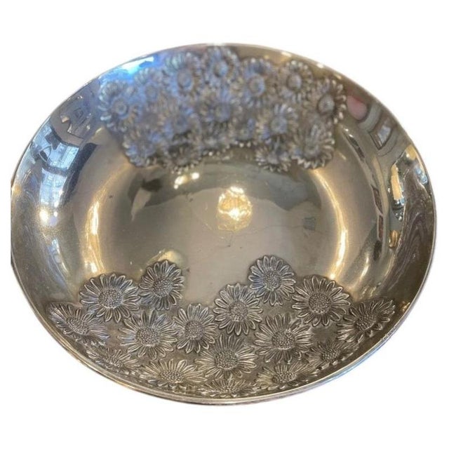 Silver Centerpiece with Floral Decorations, 1970 For Sale - Image 11 of 11