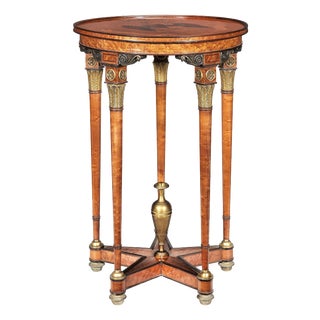 Charles X Gueridon Table with Imperial Eagle and Honour and Fatherland Emblem, France, 1825 For Sale