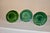 Set of 3 green Majolica leaf plates from England. This is a lovely set of three majolica leaf plates in varying shades of...
