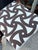 Vintage White and Brown Fretwork Upholstered Stools - A Pair For Sale - Image 12 of 12